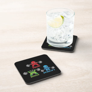 Dessous-de-verre Kawaii Powerlifter - Squat, Presse À Banc, Deadlif