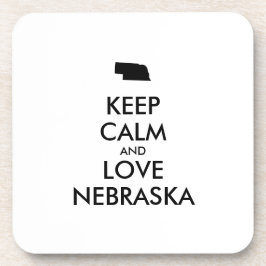 Dessous-de-verre KEEP CALM et LOVE NEBRASKA