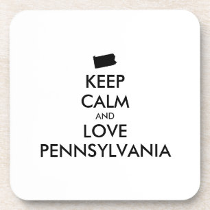 Dessous-de-verre KEEP CALM et LOVE PENNSYLVANIA