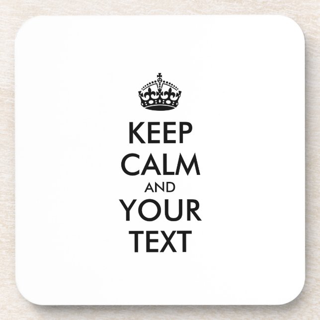 Dessous-de-verre KEEP CALM personnalisé et votre texte (Devant)