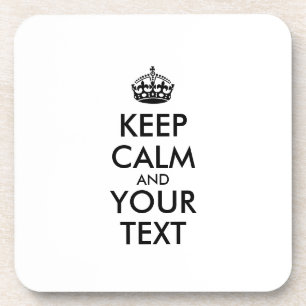 Dessous-de-verre KEEP CALM personnalisé et votre texte