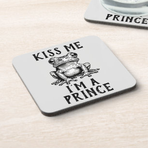 Dessous-de-verre Kiss Me I'm A Prince Beverage Coaster
