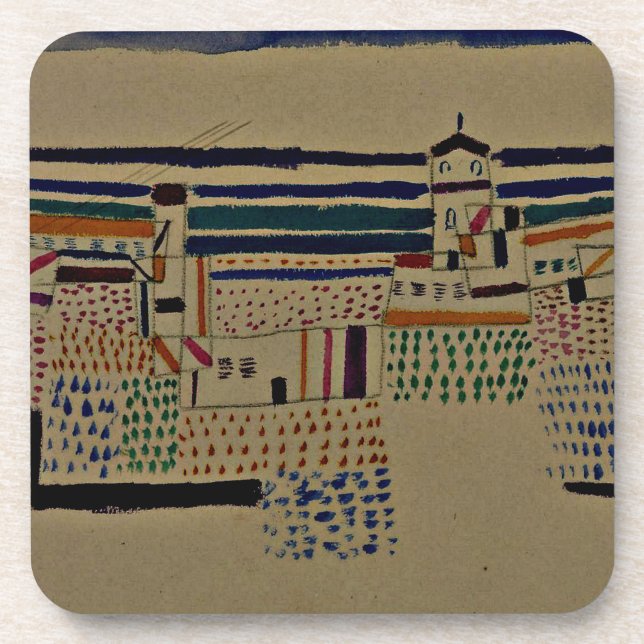 Dessous-de-verre Klee - Station balnéaire Sud de la France (Devant)