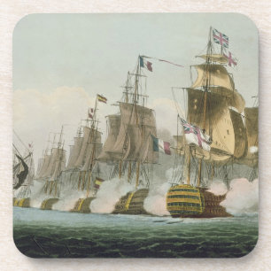 Dessous-de-verre La bataille de Trafalgar, le 21 octobre 1805,