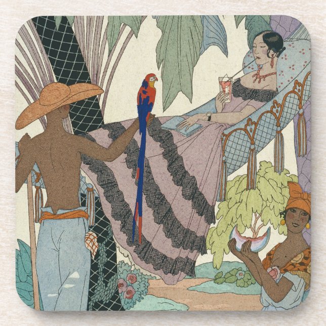 Dessous-de-verre La beauté oisive (copie de pochoir) (Devant)