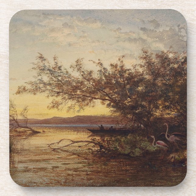 Dessous-de-verre La Camargue, Coucher De Soleil - Félix Ziem (Devant)