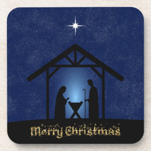 Dessous-de-verre La crèche de Noël Scène religieuse