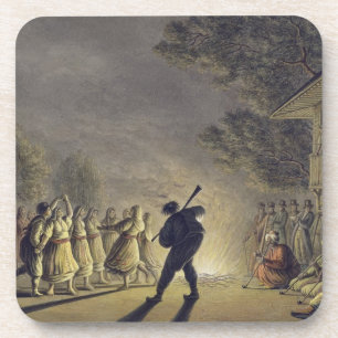 Dessous-de-verre La danse des paysans bulgares, pub. par Willi