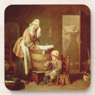 Dessous-de-verre La femme de blanchisserie