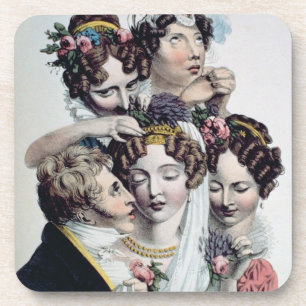 Dessous-de-verre La jeune mariée, c.1820 (litho)
