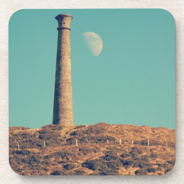 Dessous-de-verre La Lune et une tour : Aberystwyth (Devant)