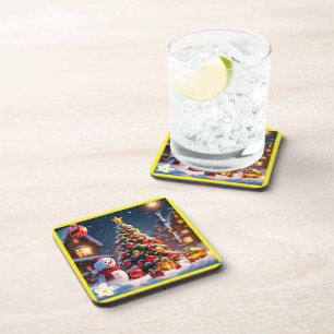 Dessous-de-verre "La magie festive de l'hiver"