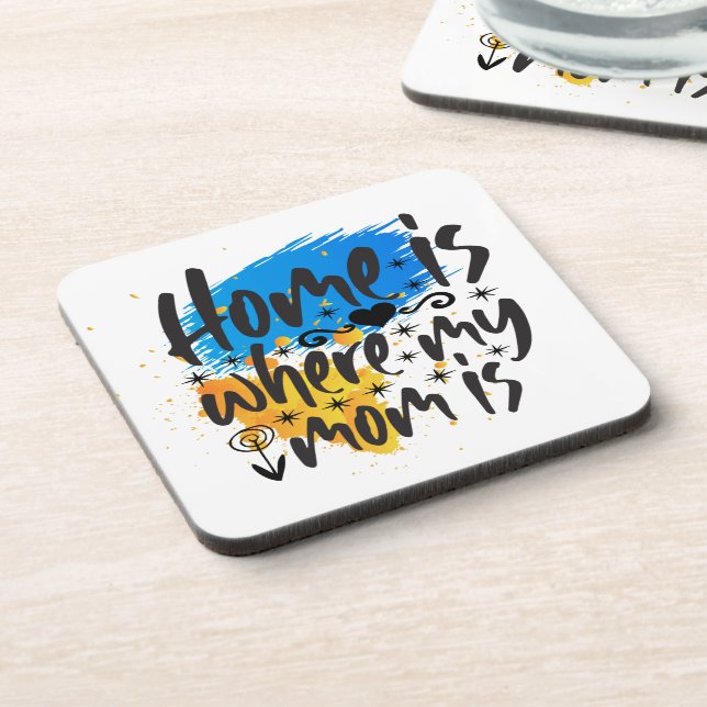 Dessous-de-verre La maison où maman est (Côté gauche)