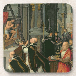 Dessous-de-verre La masse de St Gregory (huile sur la toile)