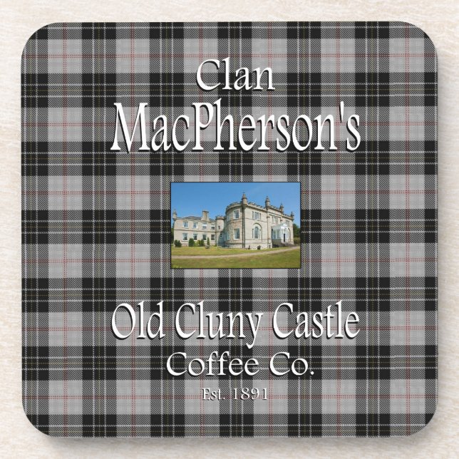Dessous-de-verre La Old Clan MacPherson's Cluny Castle Coffee Co. (Devant)