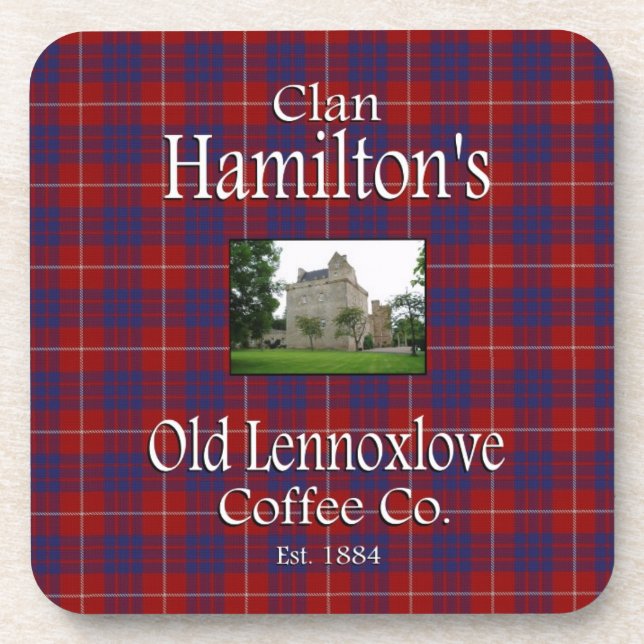 Dessous-de-verre La Old Lennoxlove Coffee Co. de Clan Hamilton. (Devant)