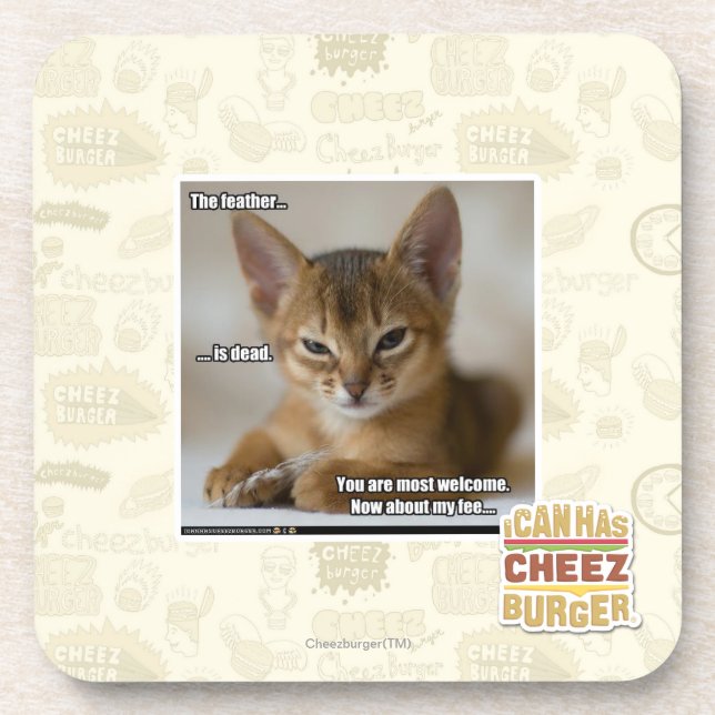 Dessous-de-verre La plume est morte (Devant)