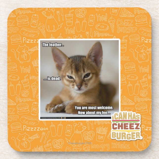 Dessous-de-verre La plume est morte (Devant)