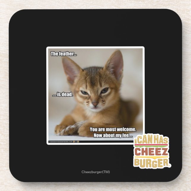 Dessous-de-verre La plume est morte (Devant)