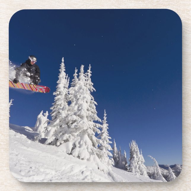Dessous-de-verre La pratique du surf des neiges à Whitefish Mountai (Devant)