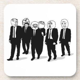 Dessous-de-verre La rage Meme comique fait face à la marche. Je