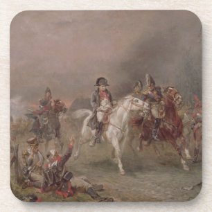 Dessous-de-verre La retraite du napoléon (huile sur la toile)
