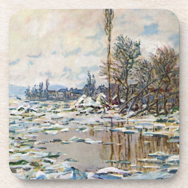 Dessous-de-verre La rupture de la glace par Claude Monet (Devant)