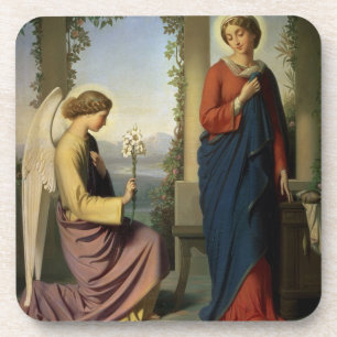 Dessous-de-verre La salutation angélique, ou l'annonce, 1860