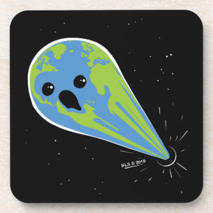Dessous-de-verre La terre contre le trou noir