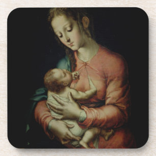 Dessous-de-verre La Vierge et l'enfant (huile sur le panneau)