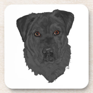 Dessous-de-verre Labrador Retriever noir