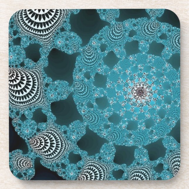 Dessous-de-verre Lacy Doily en bleu (Devant)