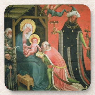 Dessous-de-verre L'adoration des Magi (huile sur le panneau)