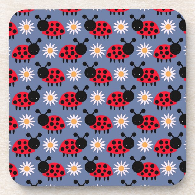 Dessous-de-verre Ladybugs et Daisy Motif (Devant)