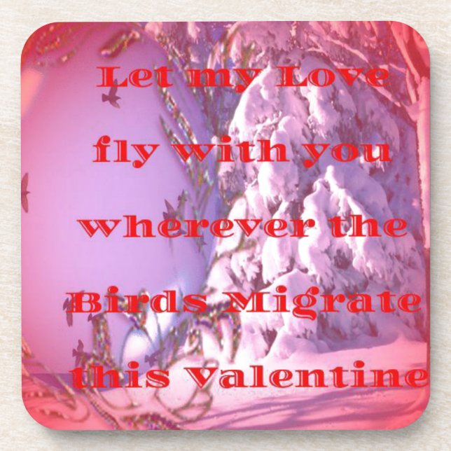 Dessous-de-verre Laissez-moi voler avec vous à valentine.png (Devant)