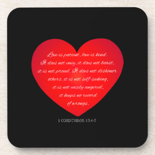 Dessous-de-verre L'amour est une citation du patient Valentine   DE