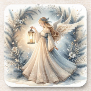 Dessous-de-verre Lanterne ange céleste de l'hiver de la paix