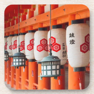 Dessous-de-verre Lanternes dans le sanctuaire d'Itsukushima