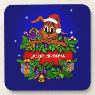 Dessous-de-verre Lapin de Noël