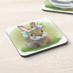 Dessous-de-verre Lapin de Pâques mignon pour une humeur positive