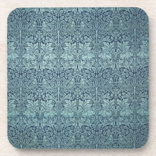 Dessous-de-verre Lapin Frère par William Morris Motif de textile bl