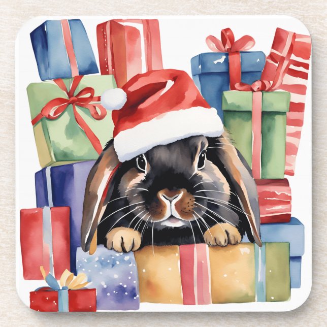 Dessous-de-verre Lapin Lapin Lapin Lop Noël (Devant)