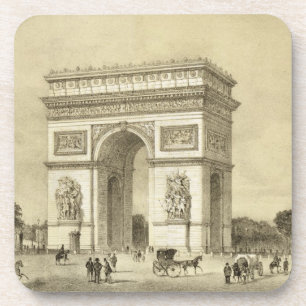 Dessous-de-verre L'Arc de Triomphe, Paris, gravé par Auguste Bry
