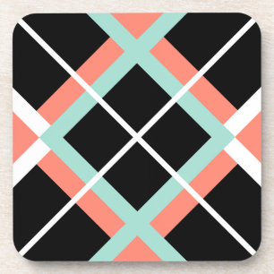 Dessous-de-verre Large Plaid Mint Coaster