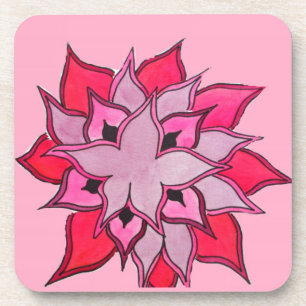Dessous-de-verre L'art floral rose et violet