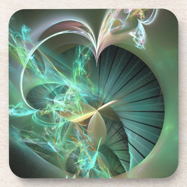 Dessous-de-verre Laser Light Show sur disque vert (Devant)