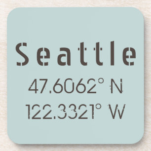 Dessous-de-verre Latitude et longitude de Seattle