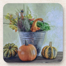 Dessous-de-verre L'automne encore la vie avec citrouilles, fleurs