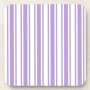 Dessous-de-verre Lavande violet et blanc bonbons rayures