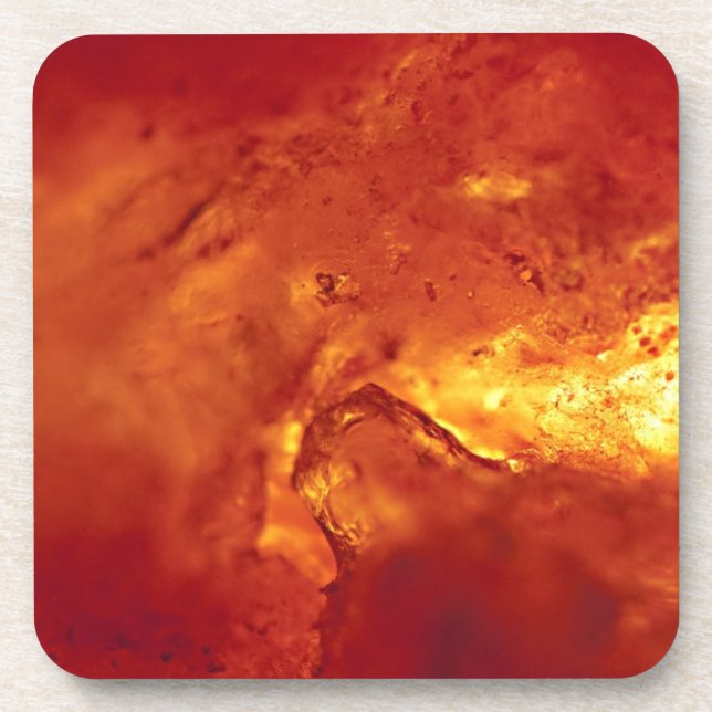 Dessous-de-verre Lave chaude rouge bouillonnante (Devant)